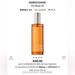 Moroccanoil Dry Body Oil